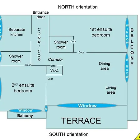 Mariott Area: Sunny 2 Beds /2 Baths Appartement *